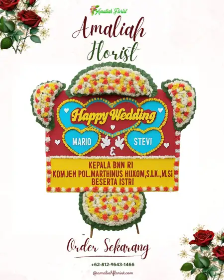 Papan Bunga Pernikahan Mlekang